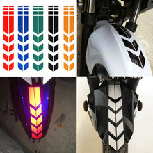 Load image into Gallery viewer, Motorcycle Reflective Stickers Wheel on Fender Waterproof Safety Warning Arrow Tape Car Decals Motorbike Decoration Accessories
