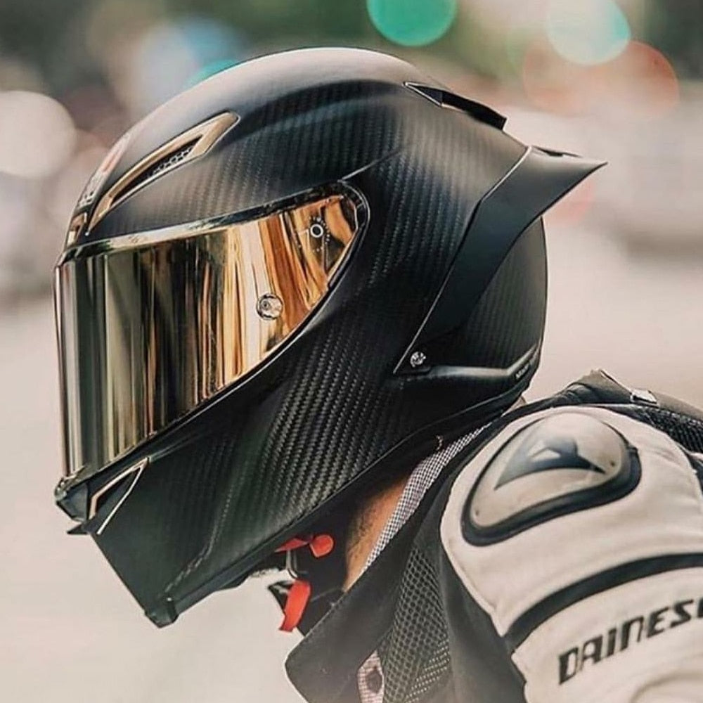 Full Face Carbon Fiber Motorcycle Helmet – Motocyclee